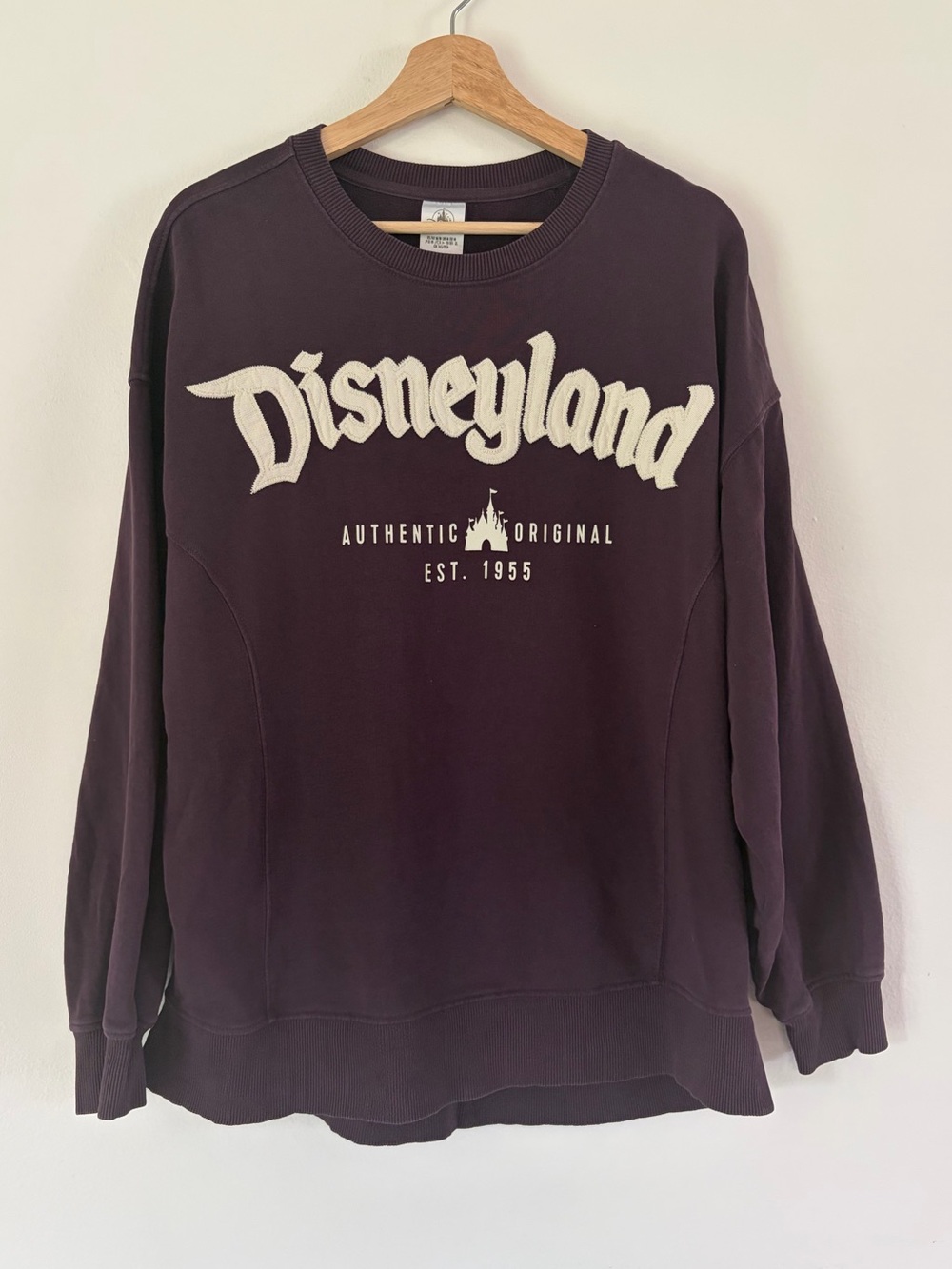 Disney Disneyland Authentic Original Purple Oversized Pullover Sweatshirt